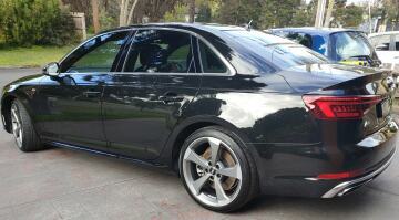 Audi A4 45TSI Quattro in Mythos Black metallic is now protected with REVIVify 